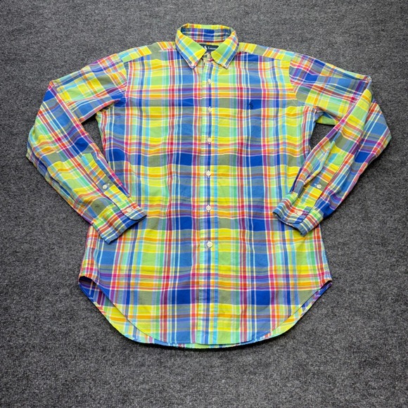 Ralph Lauren Other - Ralph Lauren Mens Classic Fit Plaid Button Down Shirt Multi Color Cotton Small